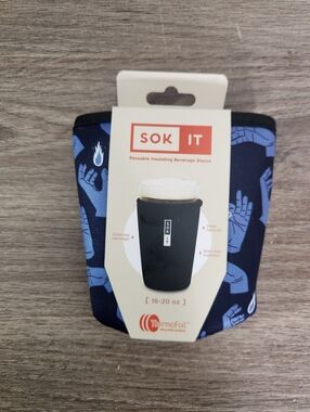 Sok-It Reusable Pint Size Neoprene Insulated Beverage Sleeve for 16-20oz Glasses